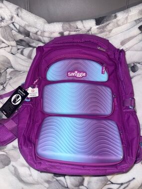Smiggle Purple Gradient Hardfront Backpack -